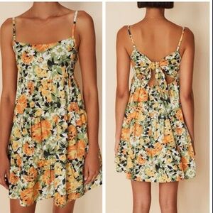 Floral Cotton Sundress with Bow Back